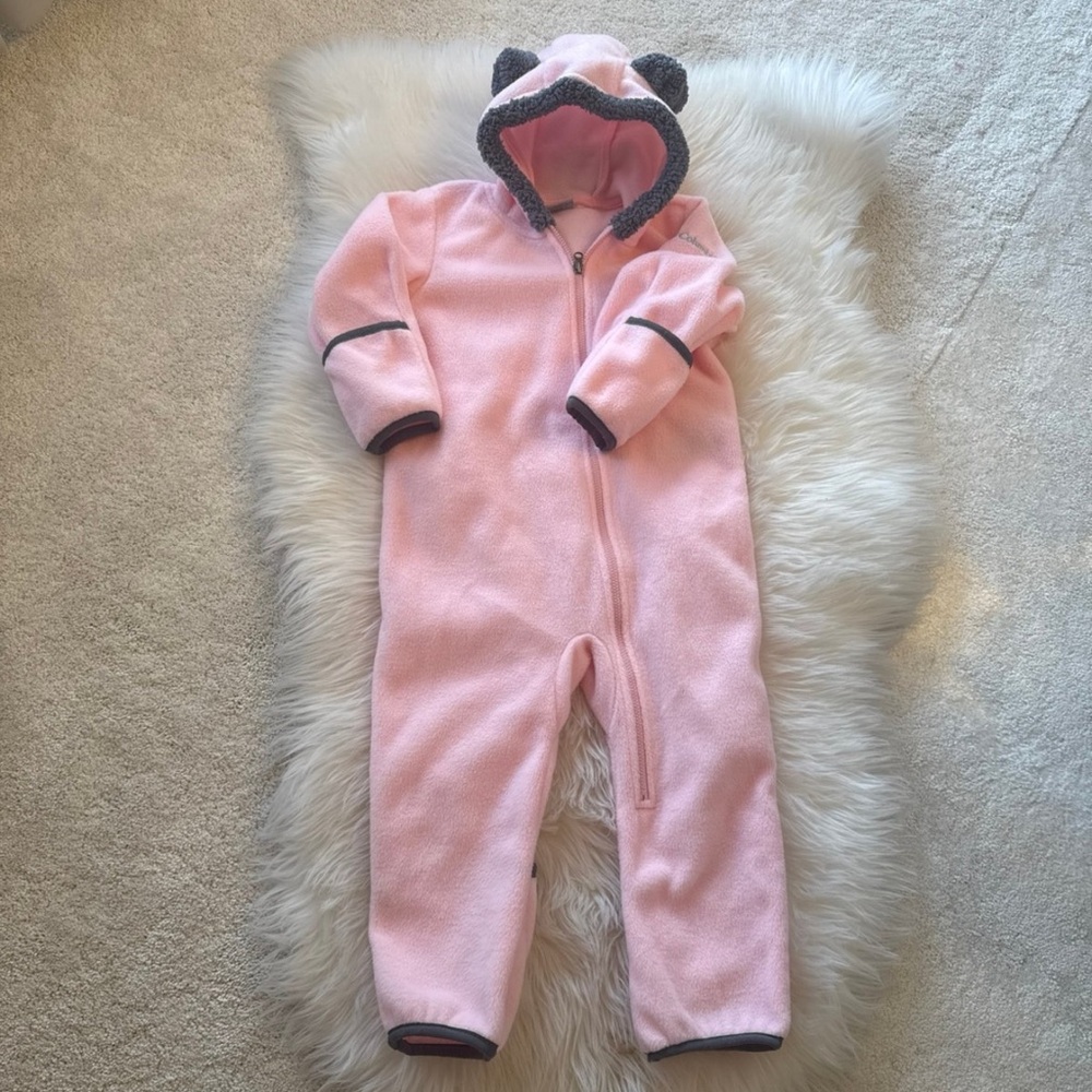 Columbia Pink Fleece Baby Bunting